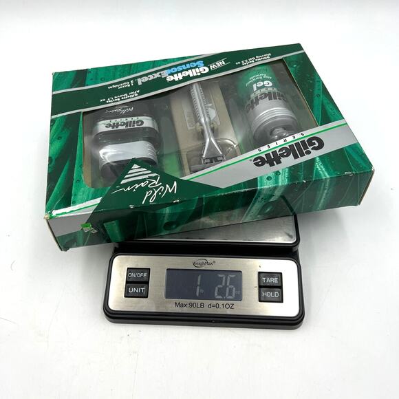 Gillette Men's Wild Rain Shaving Set 1993 Sensor Excel Razor, Gel, & After Shave - Picture 5 of 5